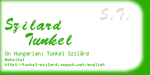 szilard tunkel business card